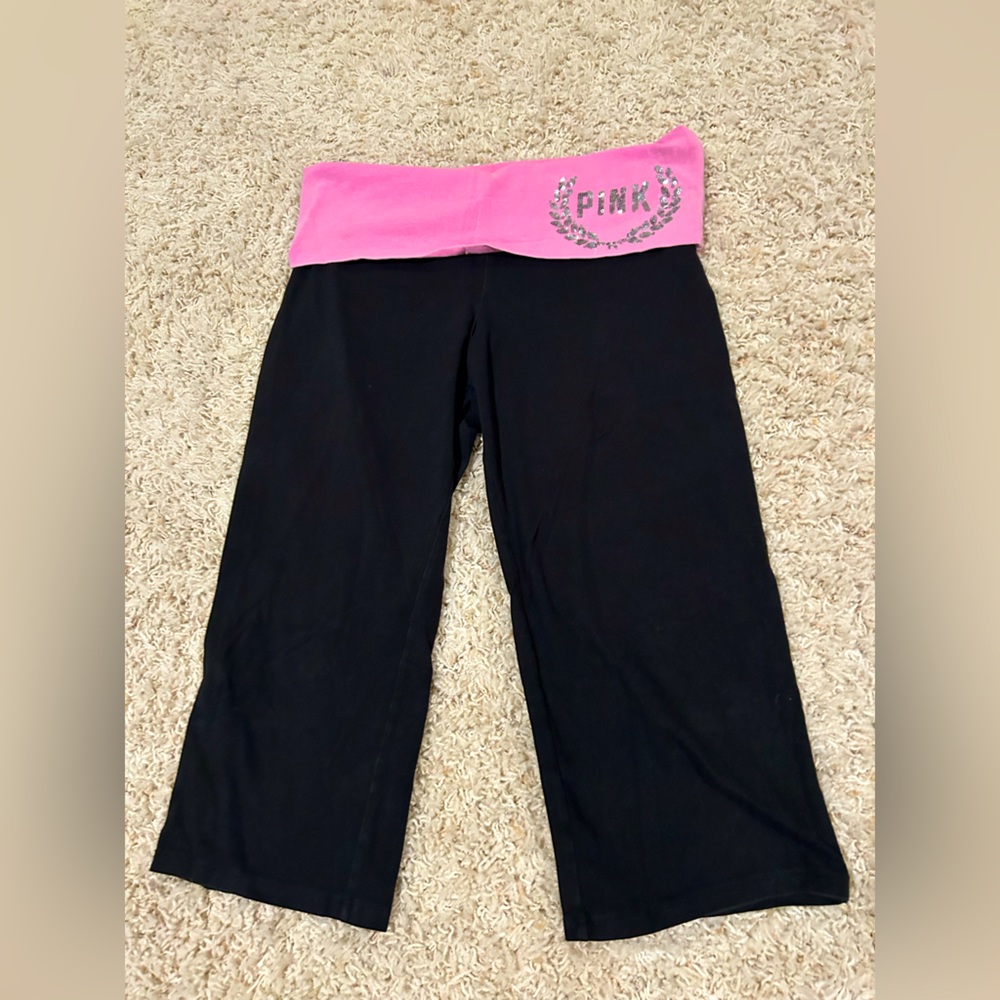 Victoria’s Secret PINK fold over yoga pants, size L